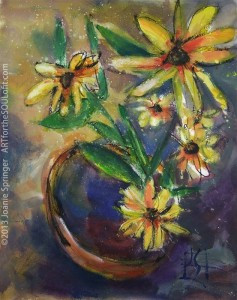 Looking-Up-original gouache painting by artist Joanie Springer