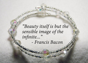 Beauty is the Infinite Inspirational Quote Morse Code Bracelet