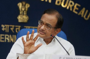 Union Finance Minister P.Chidambaram at a press conference in New ...