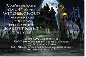 Haunted House Halloween Invitations click add'l designs *Download JPG