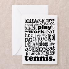 Tennis Life Quote Funny Greeting Card for
