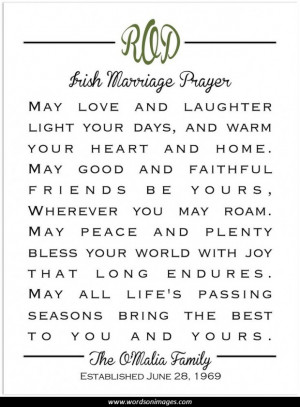 Irish quote wedding