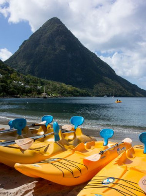 Saint Lucia’s west coast is kissed by the calm waters of the ...