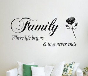 Family Quote Wall Stickers