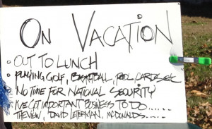 Out To Lunch Funny Wedge issues and election red