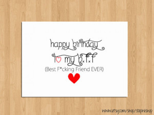 Funny Happy Birthday Card for Best Friend -Happy Birthday to my Best F ...
