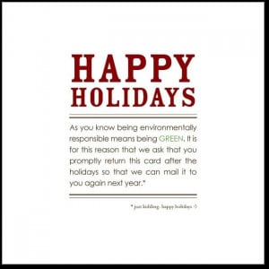 Recycled Holiday - Business Holiday Cards in Spanish Red | Fine ...