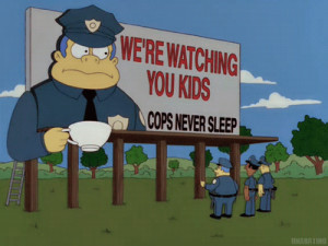 the simpsons kids chief wiggum jefe gorgory bad cops the cops animated ...