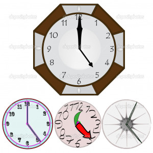 Free Download Stock Vector Wall Clock White