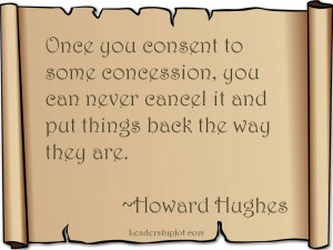 Howard Hughes Quote on the Concessions