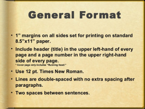 Standard college essay heading