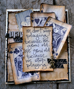 ... created combining the quote stamp with the Playing Cards Stamp Set