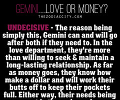 Zodiac City - Zodiac Gemini, Love or Money?