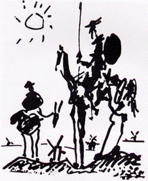 PabloPicasso-Don-Quixote-1955