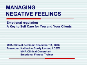 Emotional Regulation Lecture
