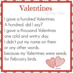 Valentine's Day Poem and Bird Seed Craft Idea from The Educators' Spin ...