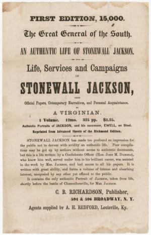 Book about Stonewall removed from Union Army!!