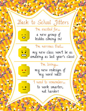 Back to School Jitters Linky Party!