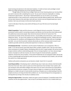 As Chief Guest my speech at IndoAsianAcademy, Bangalore addressing ...