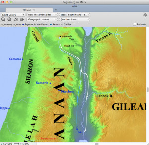 Bible Map of Nazareth and Bethlehem