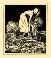 Iphigene Ochs and Arthur Hays Sulzberger bookplate, 1928