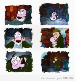 aw, baby courage the cowardly dog. :')
