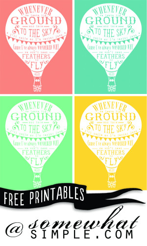 free hot air balloon printable at somewhat simple