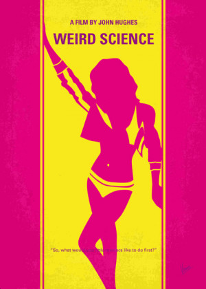 No106 My Weird science minimal movie poster Art Print