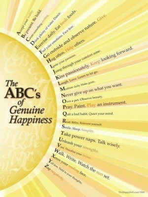 The ABC's of Genuine Happiness