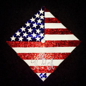American Flag Grad Cap Decoration! #classof14 More