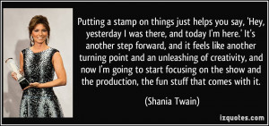 stamp on things just helps you say, 'Hey, yesterday I was there ...