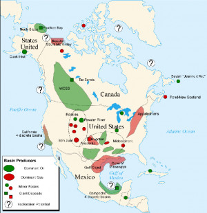natural resource map of north america