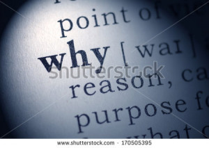 Fake Dictionary, Dictionary definition of the word why. - stock photo