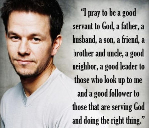 This is why Mark Wahlberg is awesome. And he's a devoted Catholic. And ...
