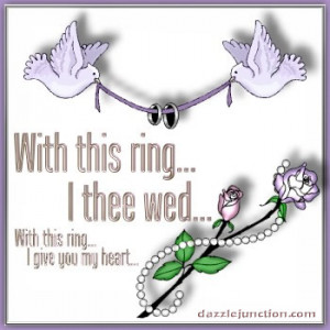 Wedding Marriage With This Ring picture