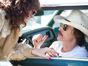Matthew McConaughey right is Ron Woodroof Jared Leto is Rayon a