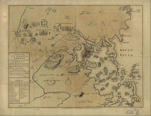 Map of Lexington Concord Boston Harbor