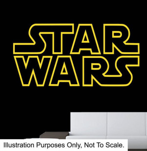 Large Star Wars Logo Wall Decal Sticker Wall Quote Art by Signz, £10 ...