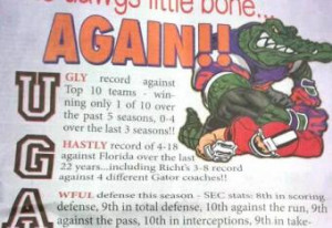 ... vs. Florida: Gator Ad in Bulldog Paper Fuels the Fire in Rivalry