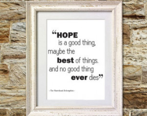 Shawshank Redemption Movie Quote. P ortrait. Typography Print. 8x10 on ...