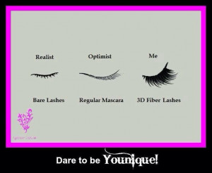 You don't have to be an optimist, you can have beautiful lashes ...
