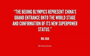 The Beijing Olympics represent China's grand entrance onto the world ...