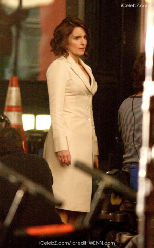 ... Tina Fey on location of the film set in their new movie 'Date Night