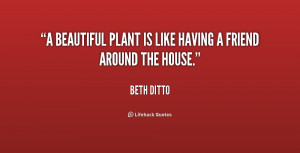 beautiful plant is like having a friend around the house.”