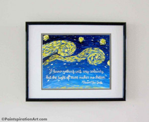 Art Quote Print Vincent Van Gogh Print Starry Night - Dream Quotes ...