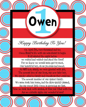 Owen's Dr. Seuss Birthday Party!!