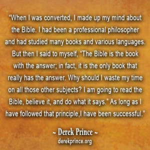 Wisdom from Derek Prince.