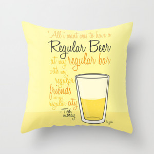 Tv drink quotes [how i met your mother] Throw Pillow