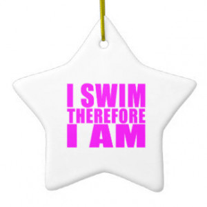 Funny Swimming Quote Christmas Ornaments