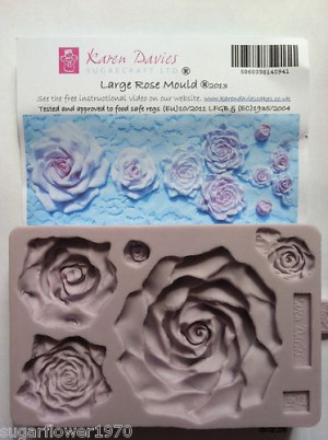 karen davies large rose mould a beautiful mould made up of 5 different